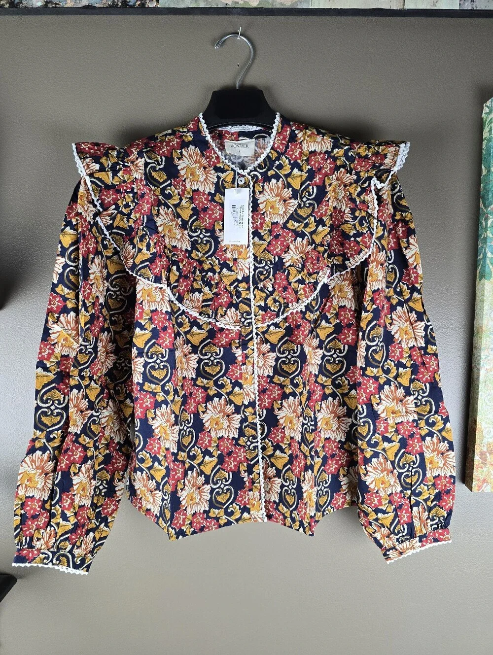 Sonmer Dorthy Blouse Navy Blue Large
